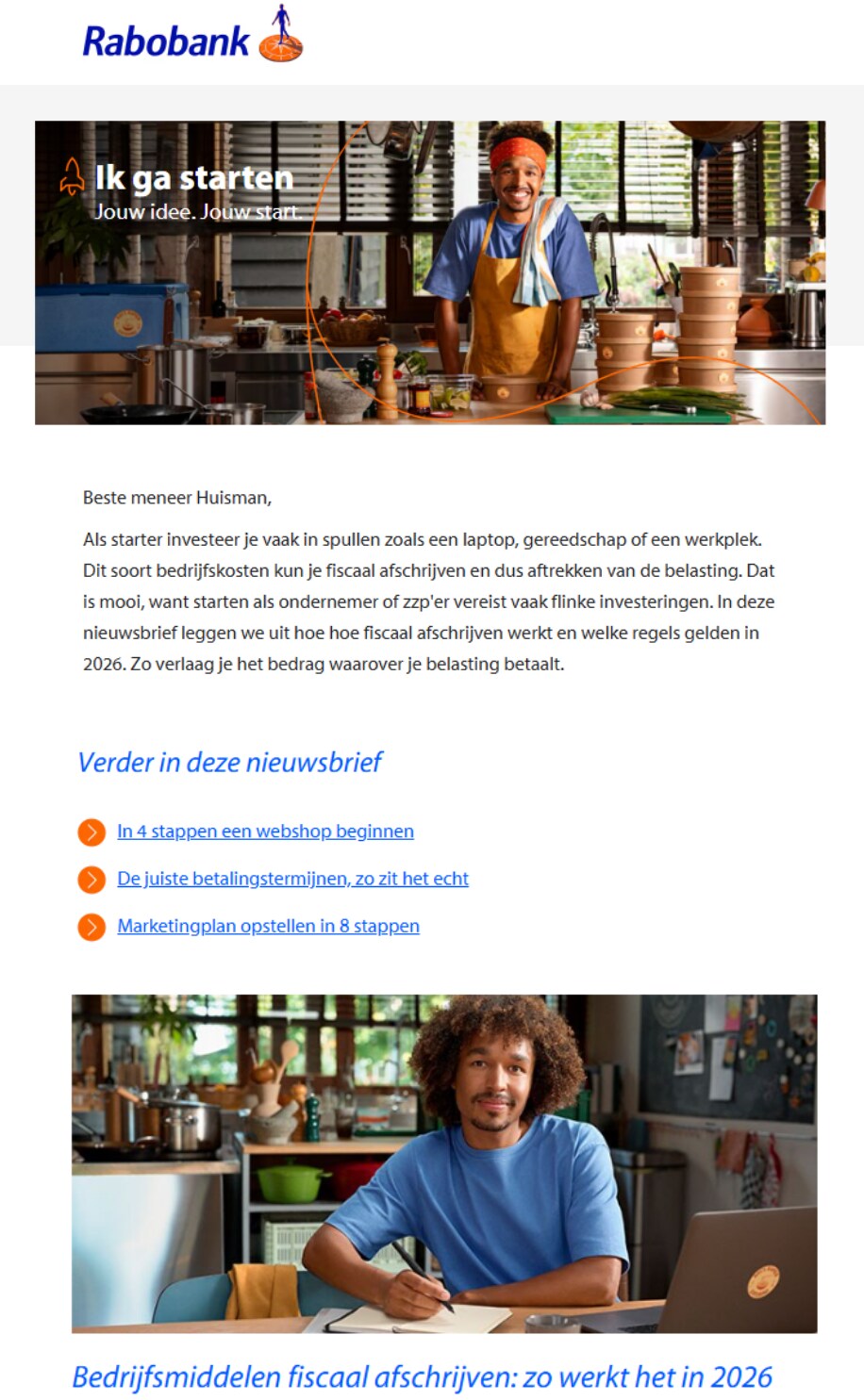 Ik ga starten nieuwsbrief