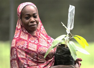 Female farmer in Africa