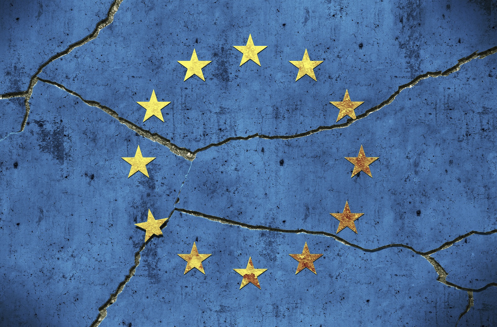 Europe / broken symbol on a wall