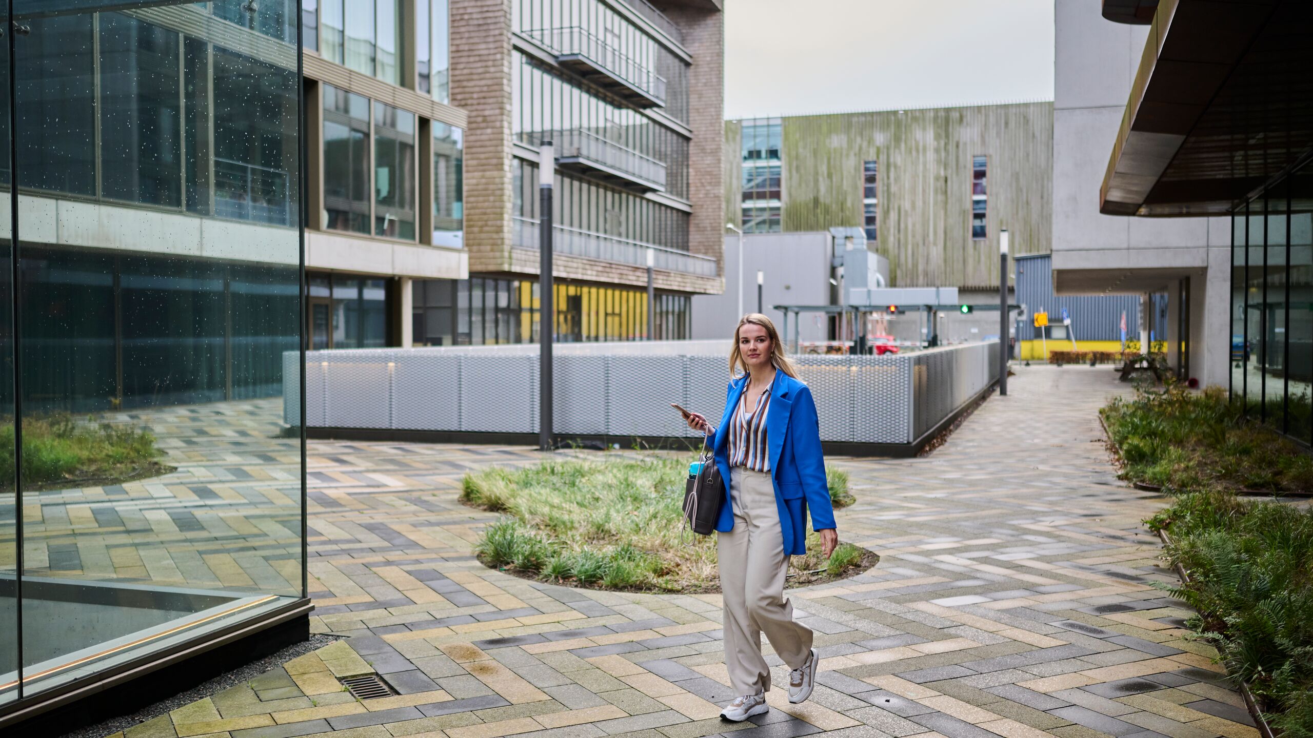 Woman on her way to the office