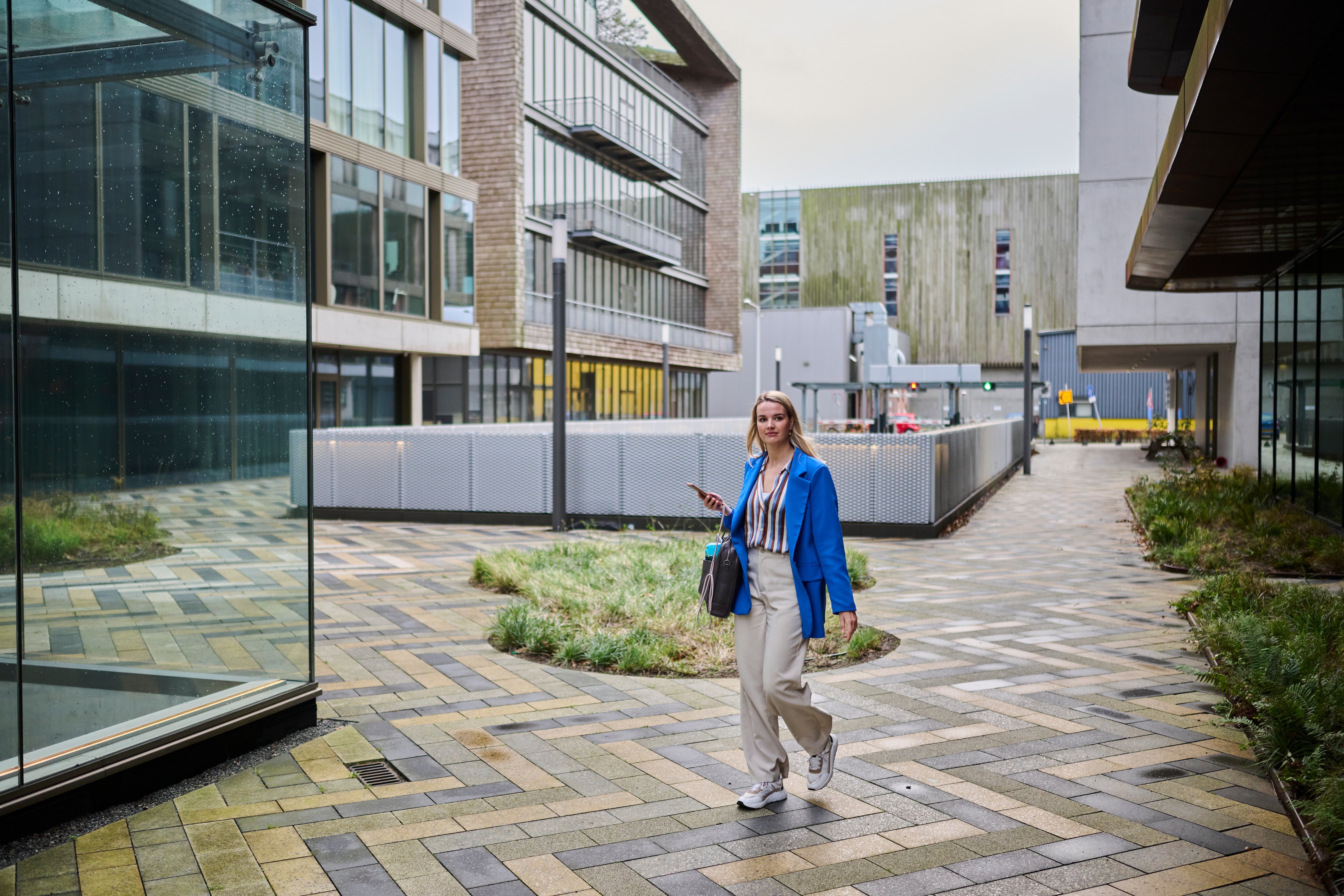 Woman on her way to the office