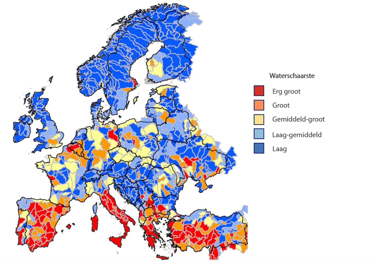 Verwachte waterschaarste in Europese fruitproducerende regio’s in 2050