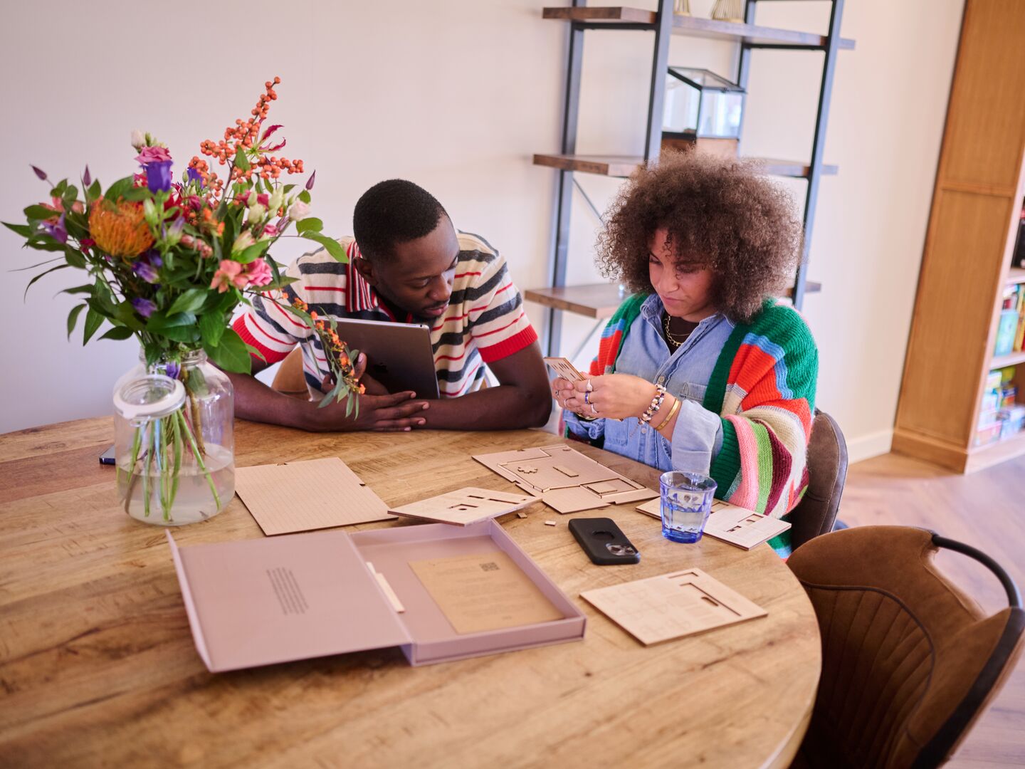 Couple is decorating their future dream home