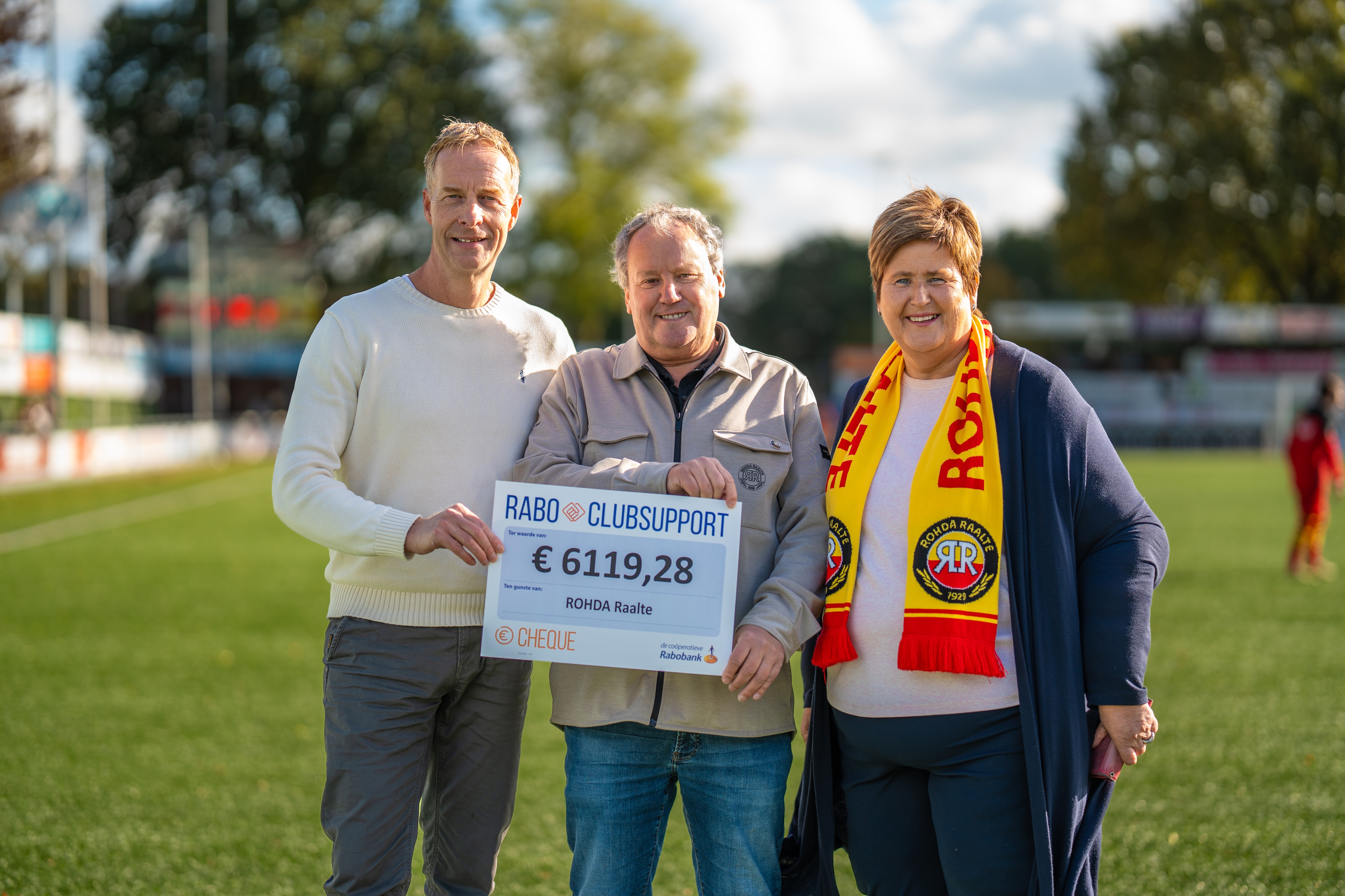 Cheque uitreiking