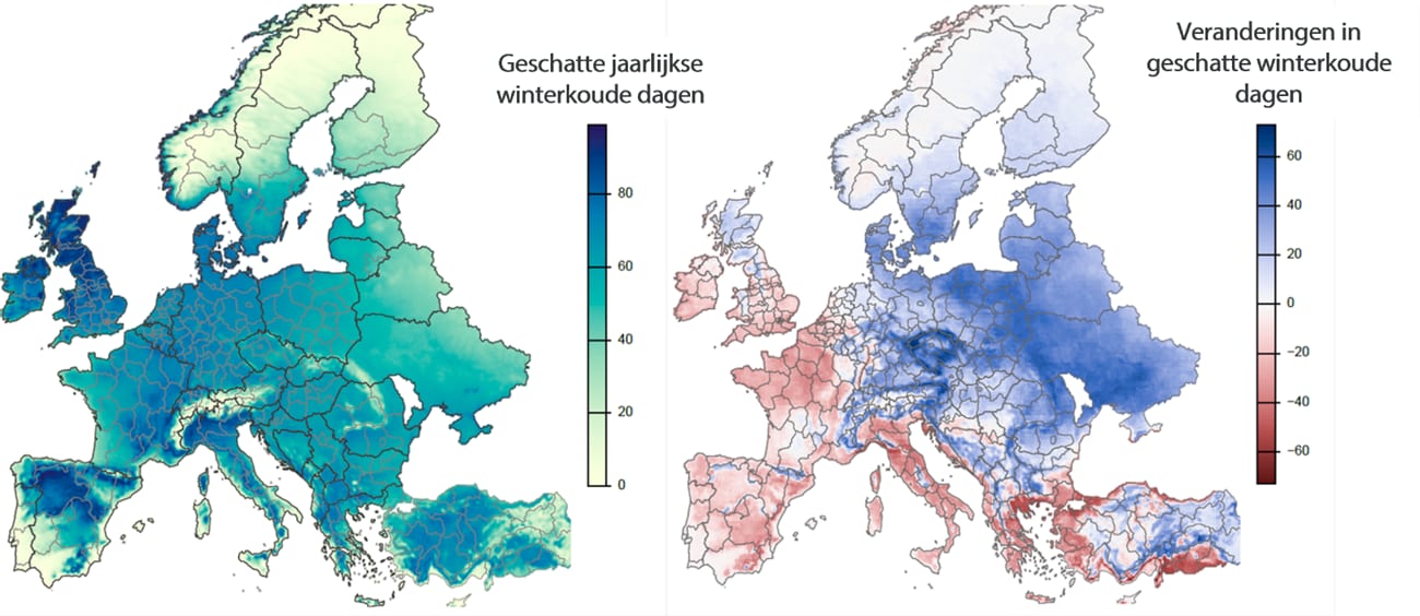 : Accumulatie van winterkou en recente verandering in Europese steenfruitregio’s, 1995-2024
