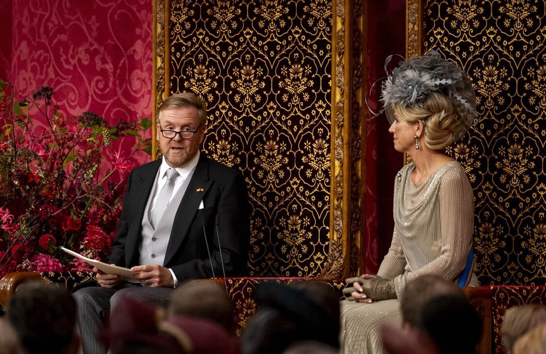 Koning spreekt troonrede uit op Prinsjesdag.