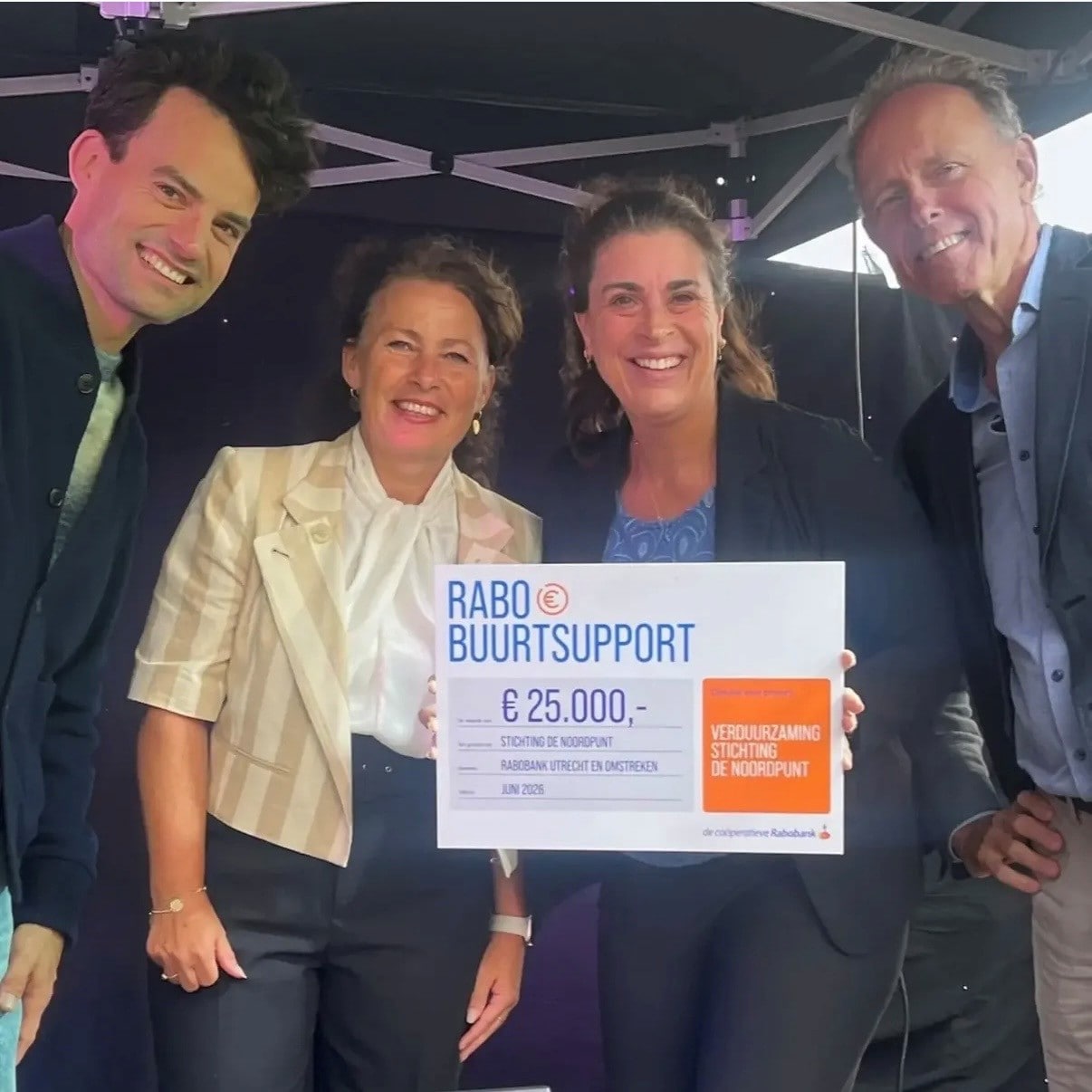 Cheque uitreiking De Noordpunt