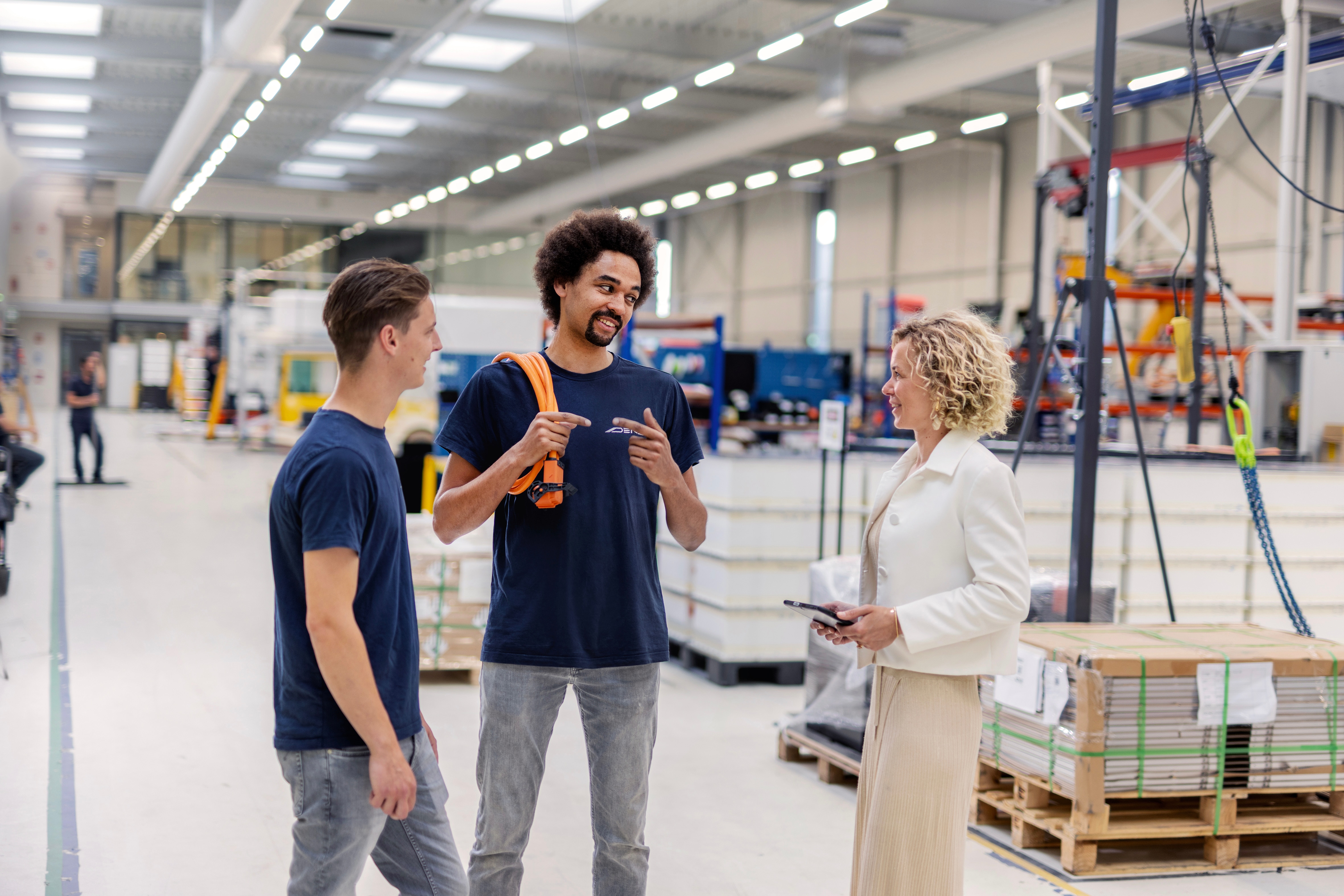 Employees of Dens in Helmond give a tour and talk about future-proof energy solutions.