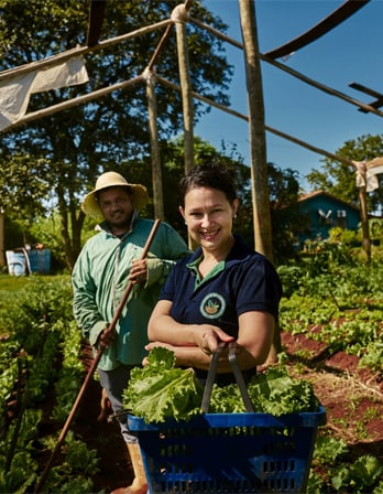 Farmers in a Brazilian plantation