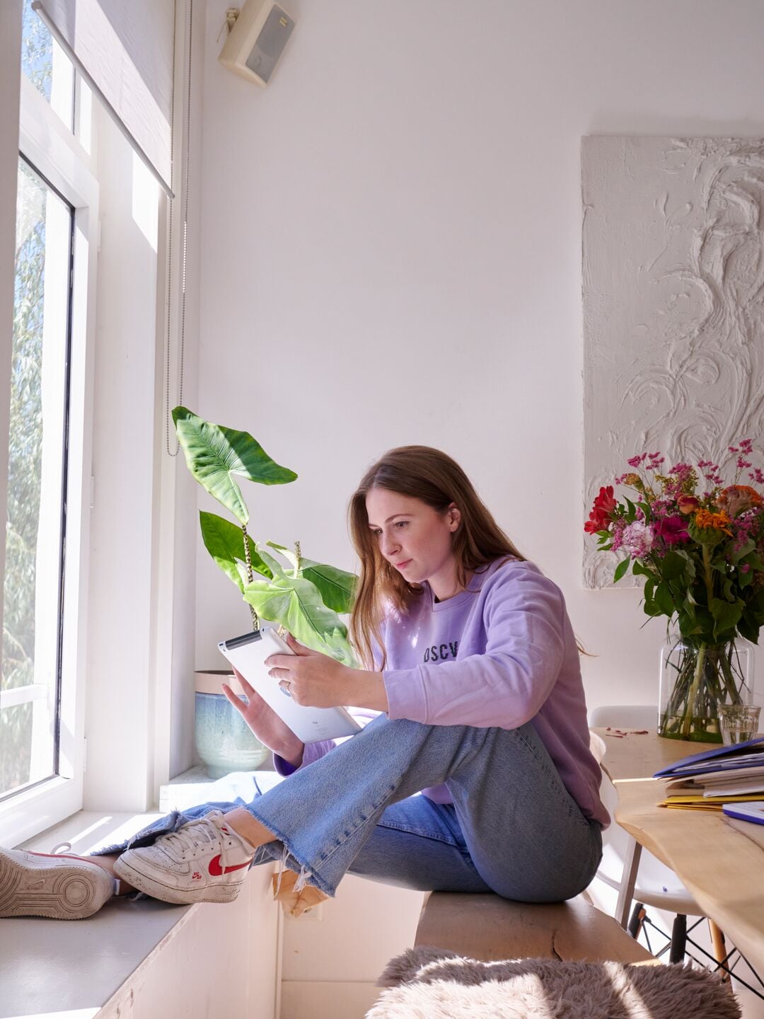 Student in haar kamer